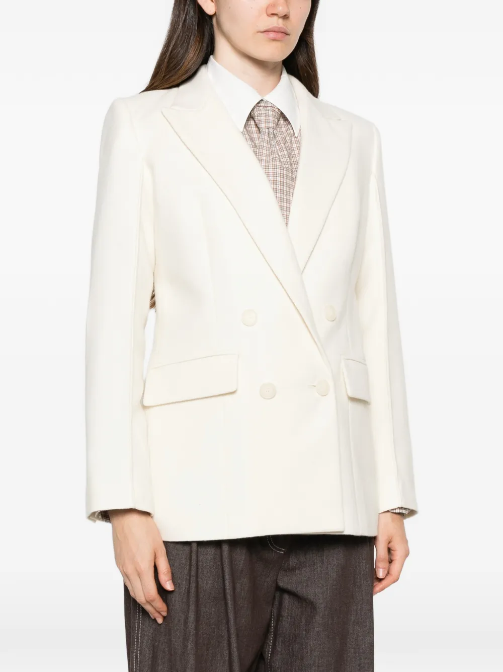 Maje Blazer met dubbele rij knopen Beige