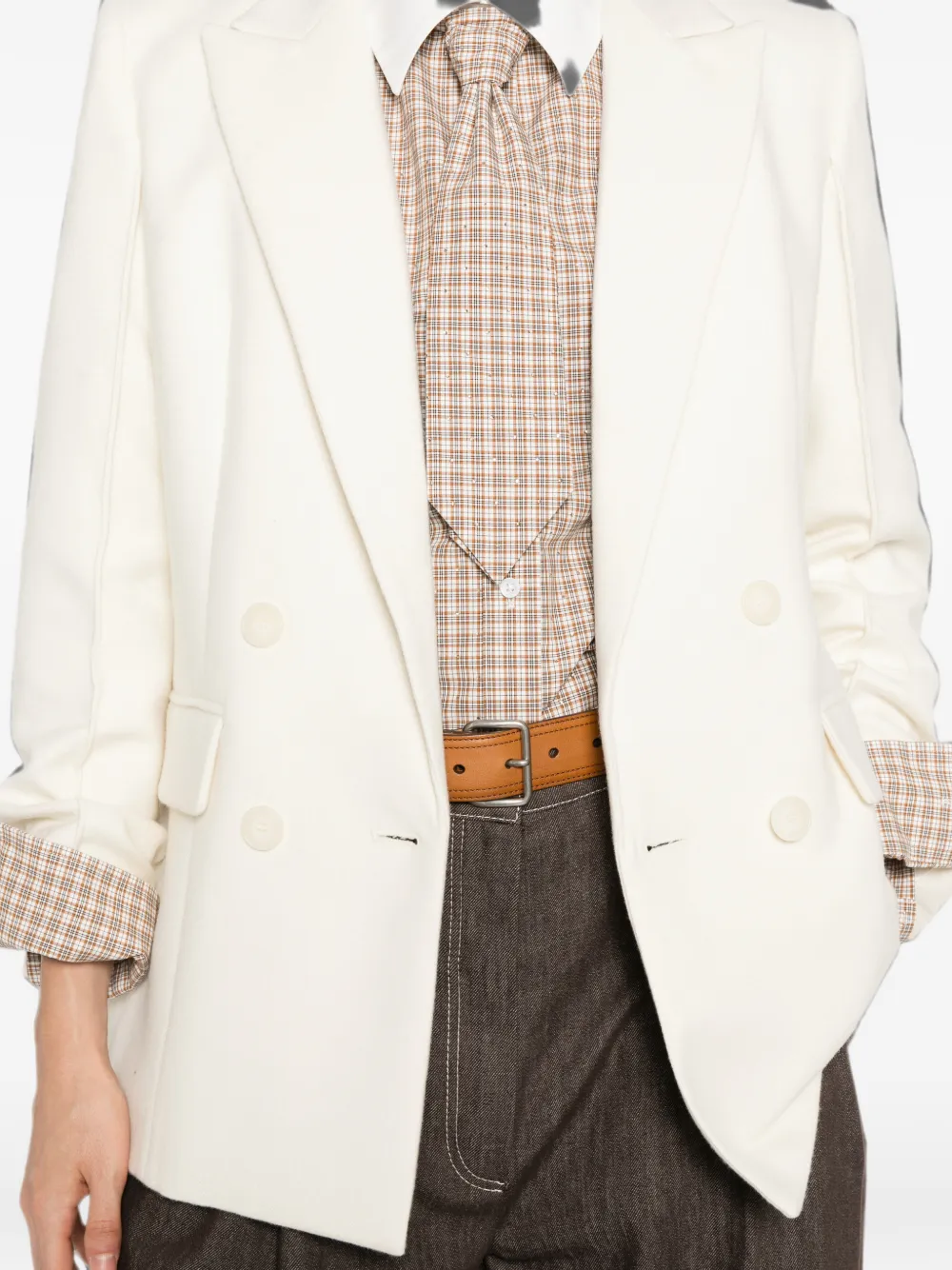 Maje Blazer met dubbele rij knopen Beige