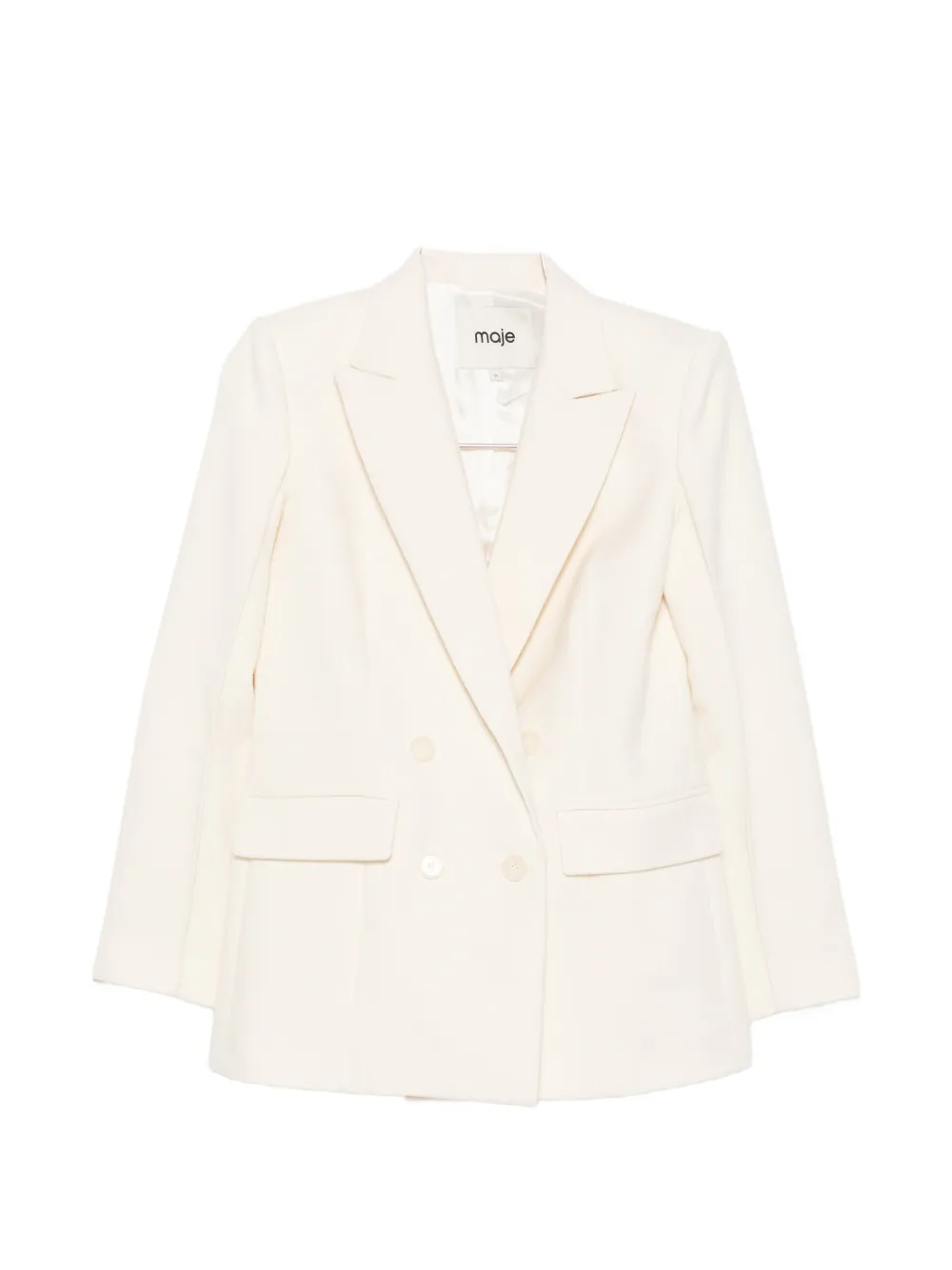 Maje double-breasted peak-lapel blazer - Toni neutri