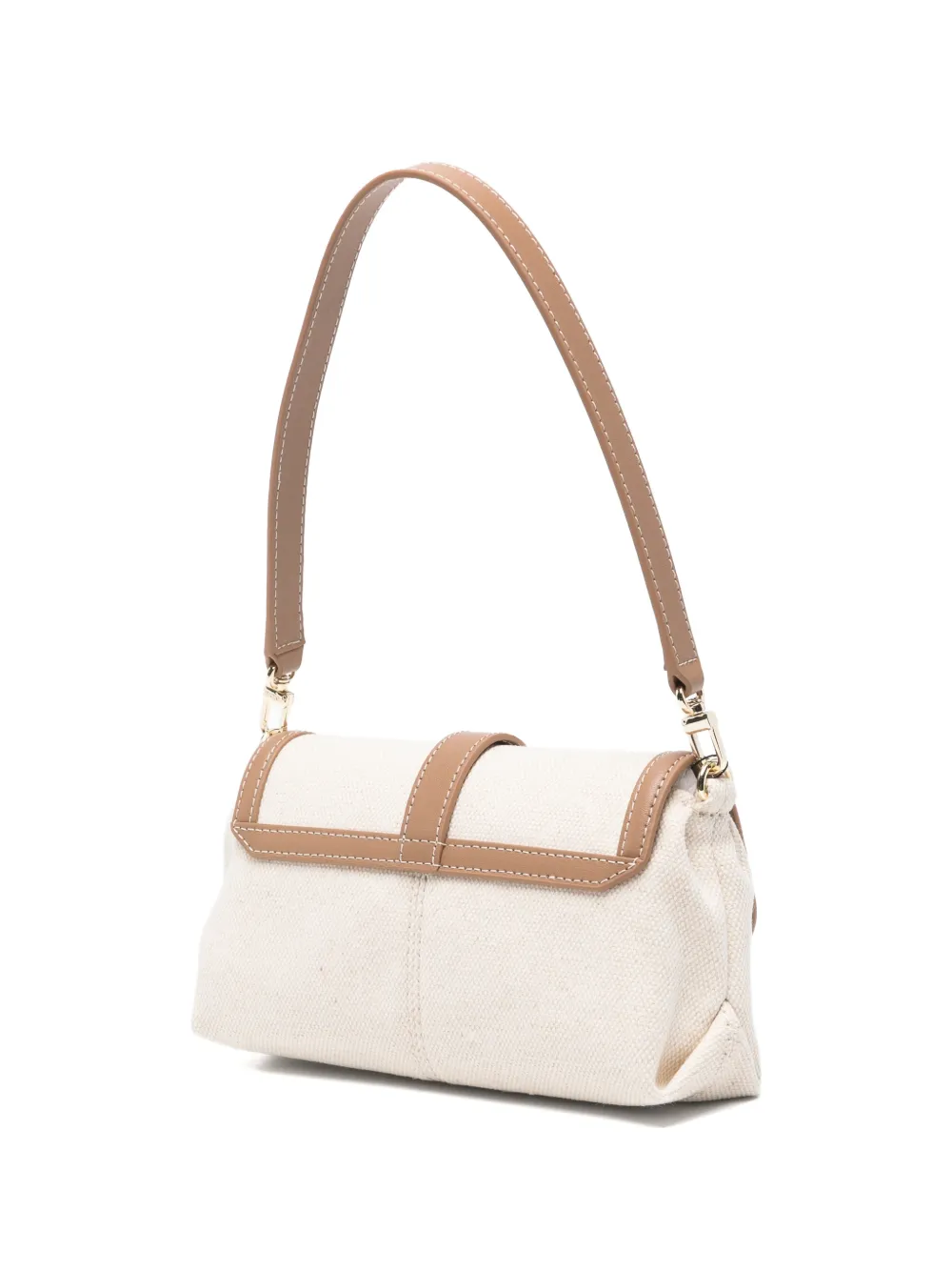 Maje Schoudertas met gespdetail Beige