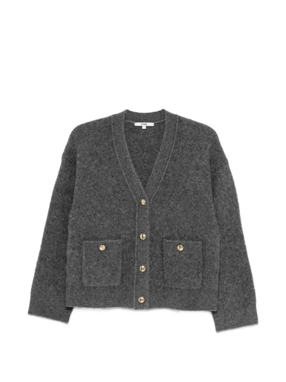 Maje Cardigan con tasche applicate e bottoni - Grigio