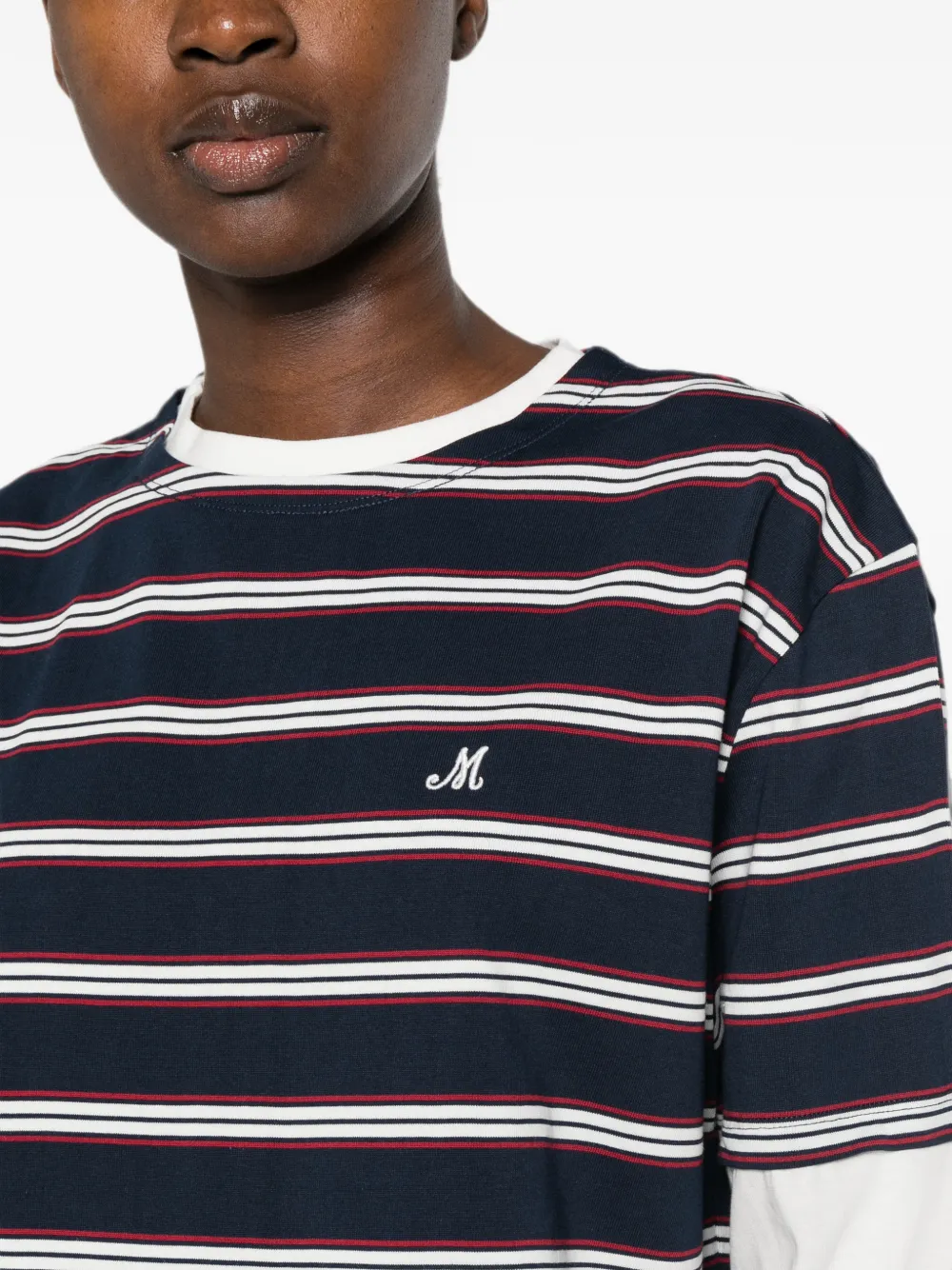 Maje Cropped T-shirt Blauw