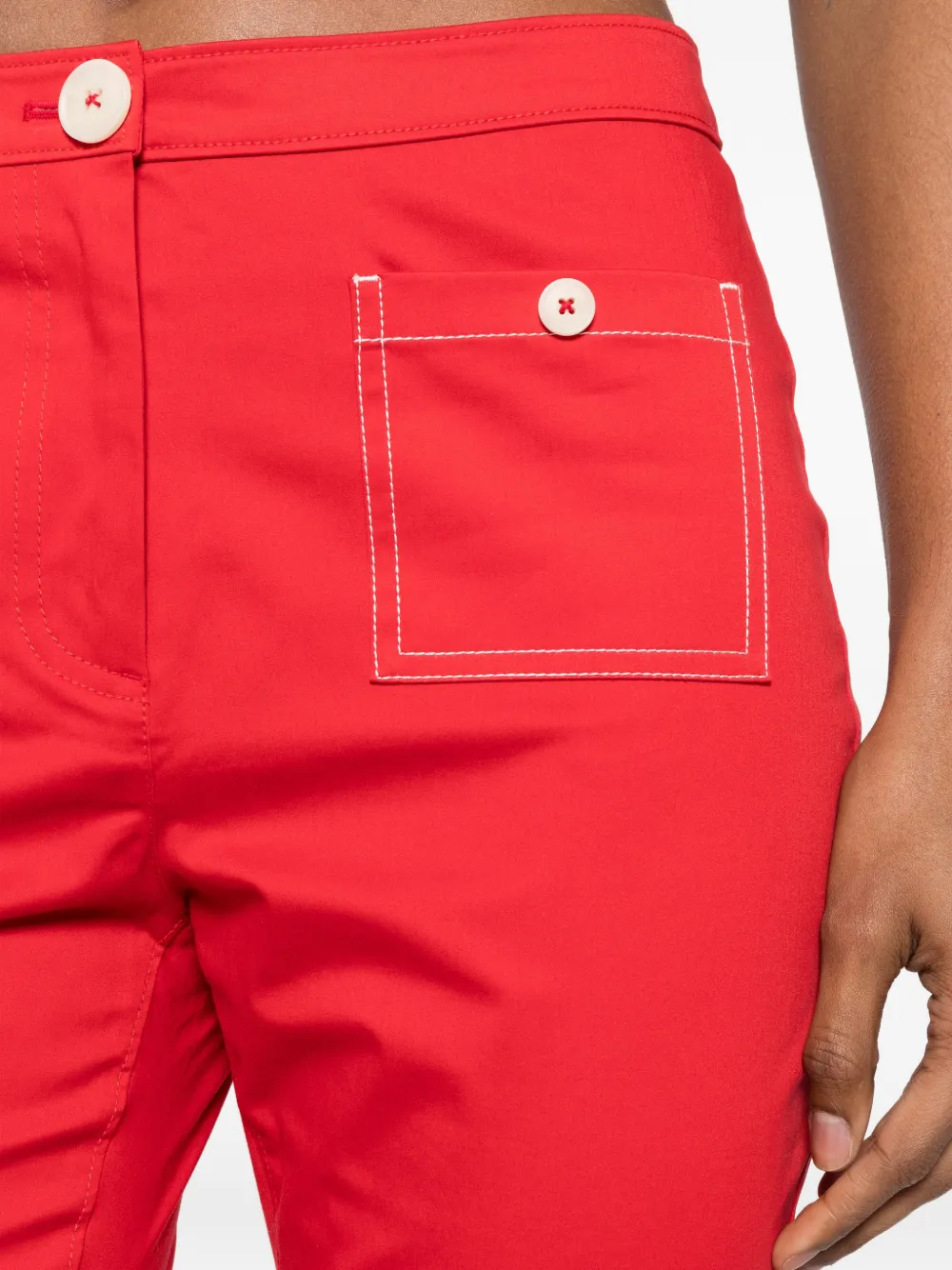 Maje Straight broek Rood