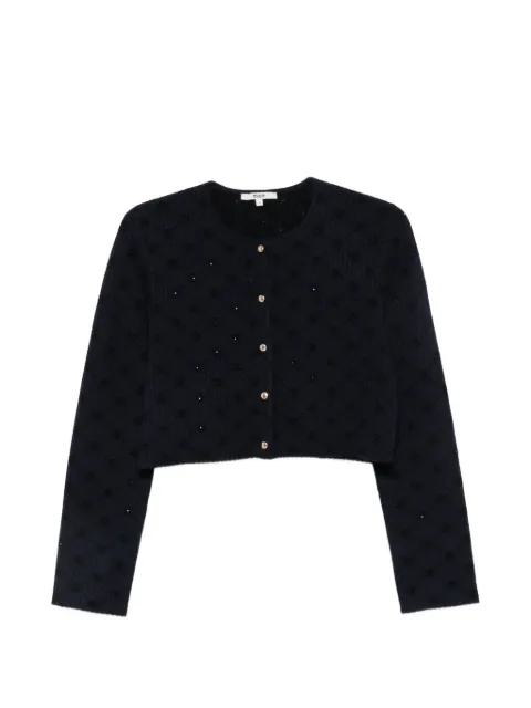 Maje jacquard cardigan with sequins