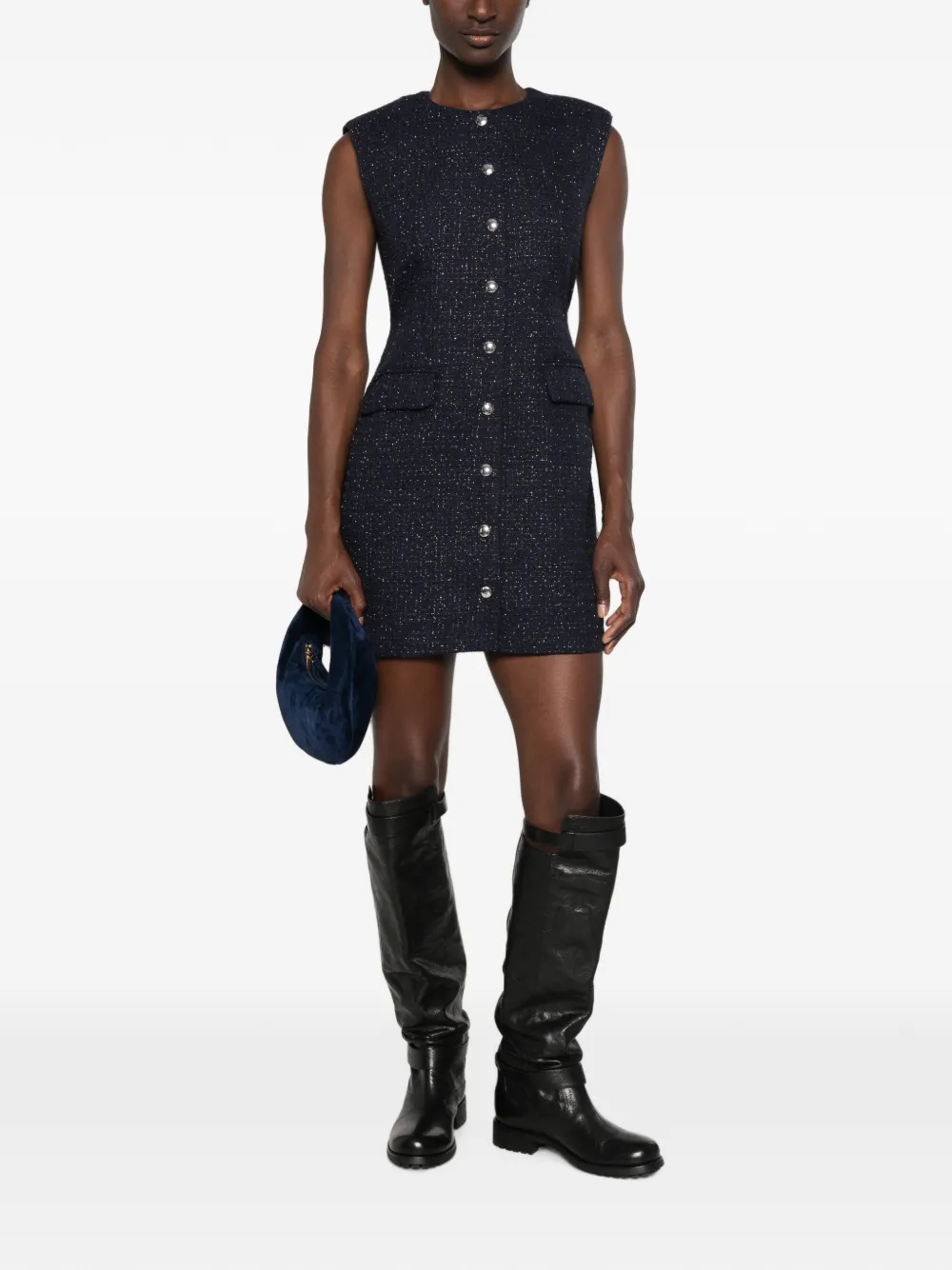 Maje Button-up mini-jurk Blauw