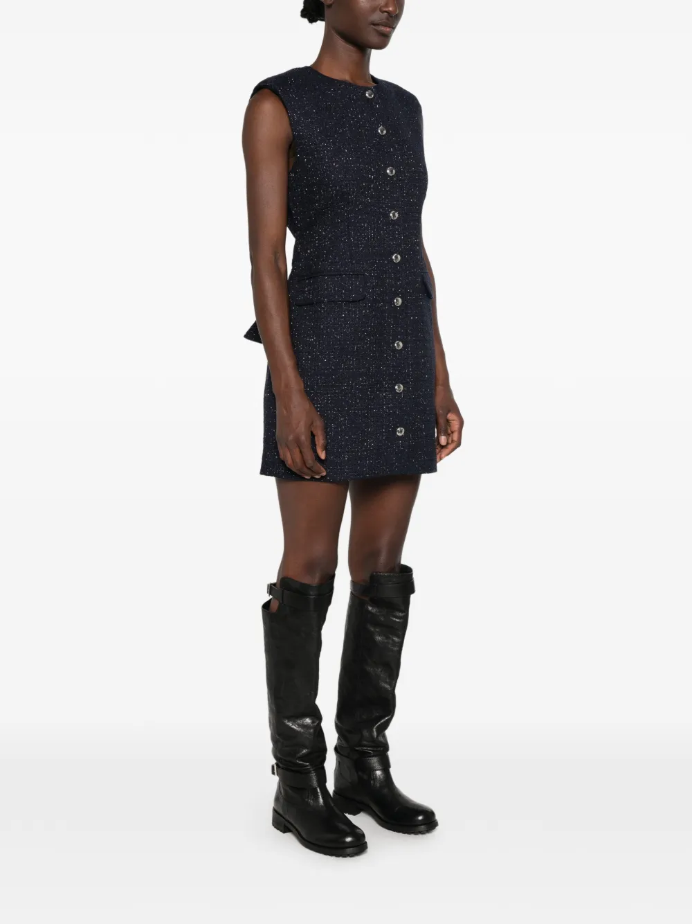 Maje Button-up mini-jurk Blauw