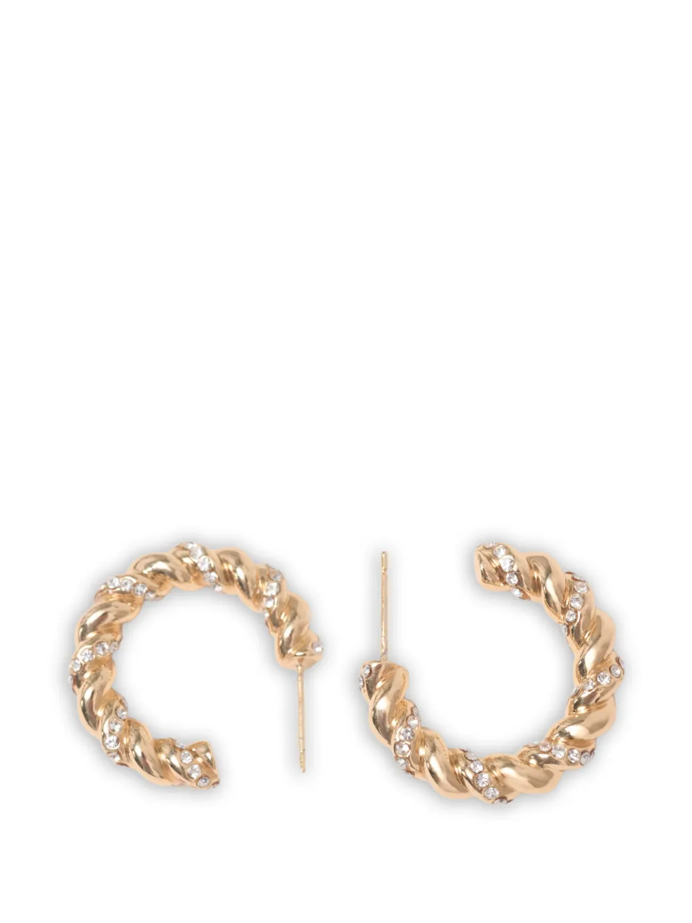 Maje crystal-embellished half-hoop earrings - Oro