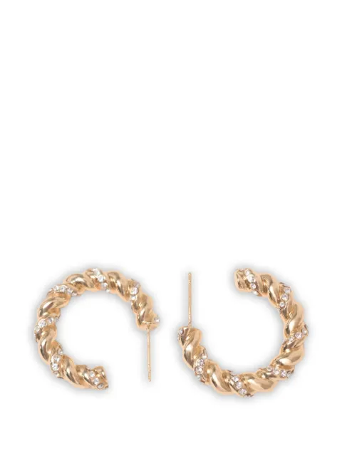 Maje crystal-embellished half-hoop earrings