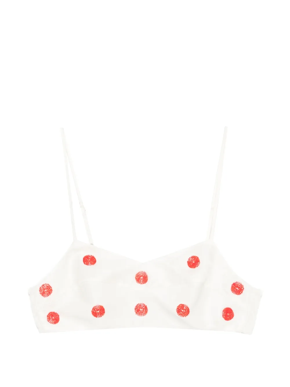 Maje Top a pois X Blanca - Bianco