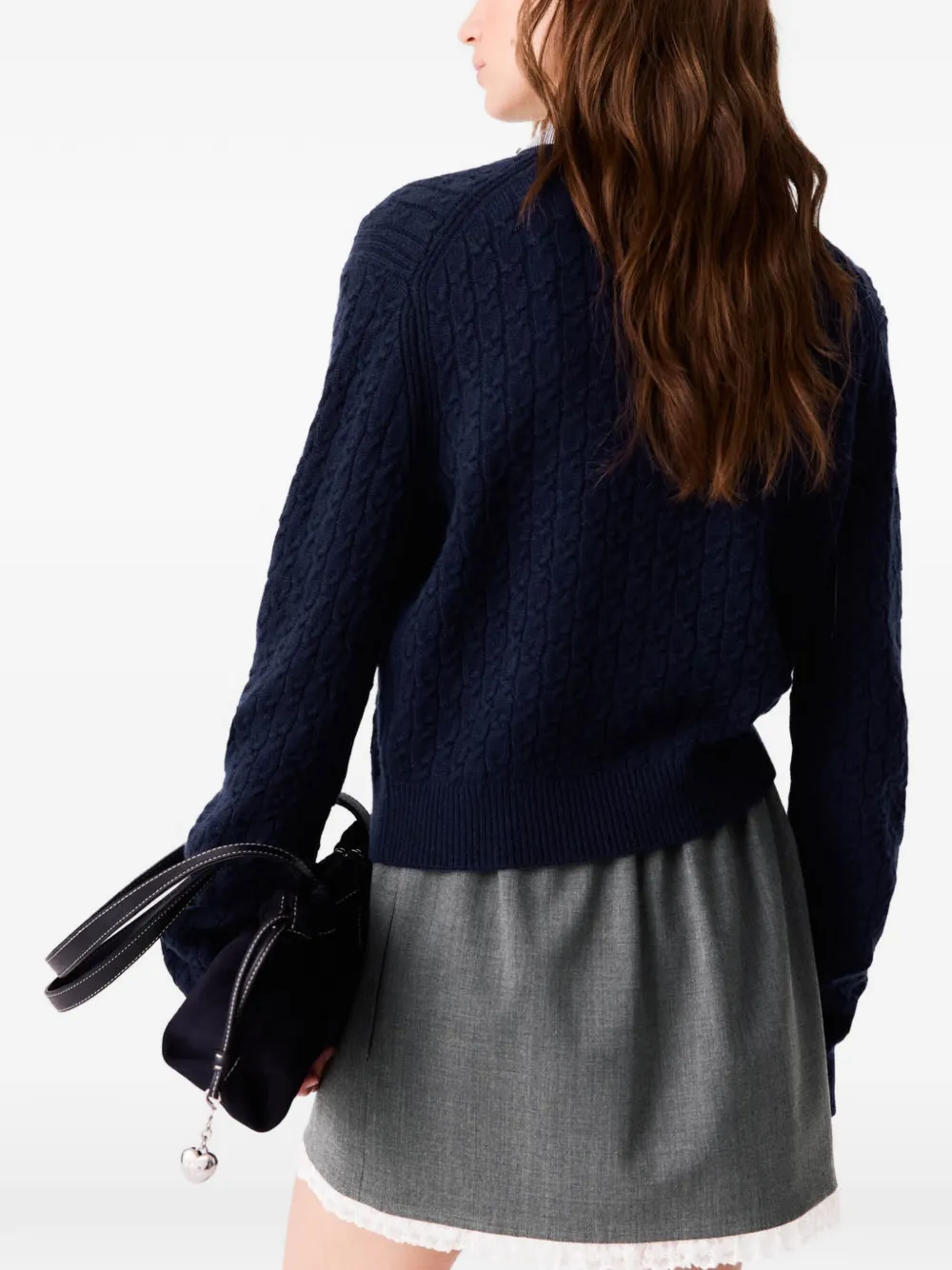 Maje Vest met popeline kraag Blauw