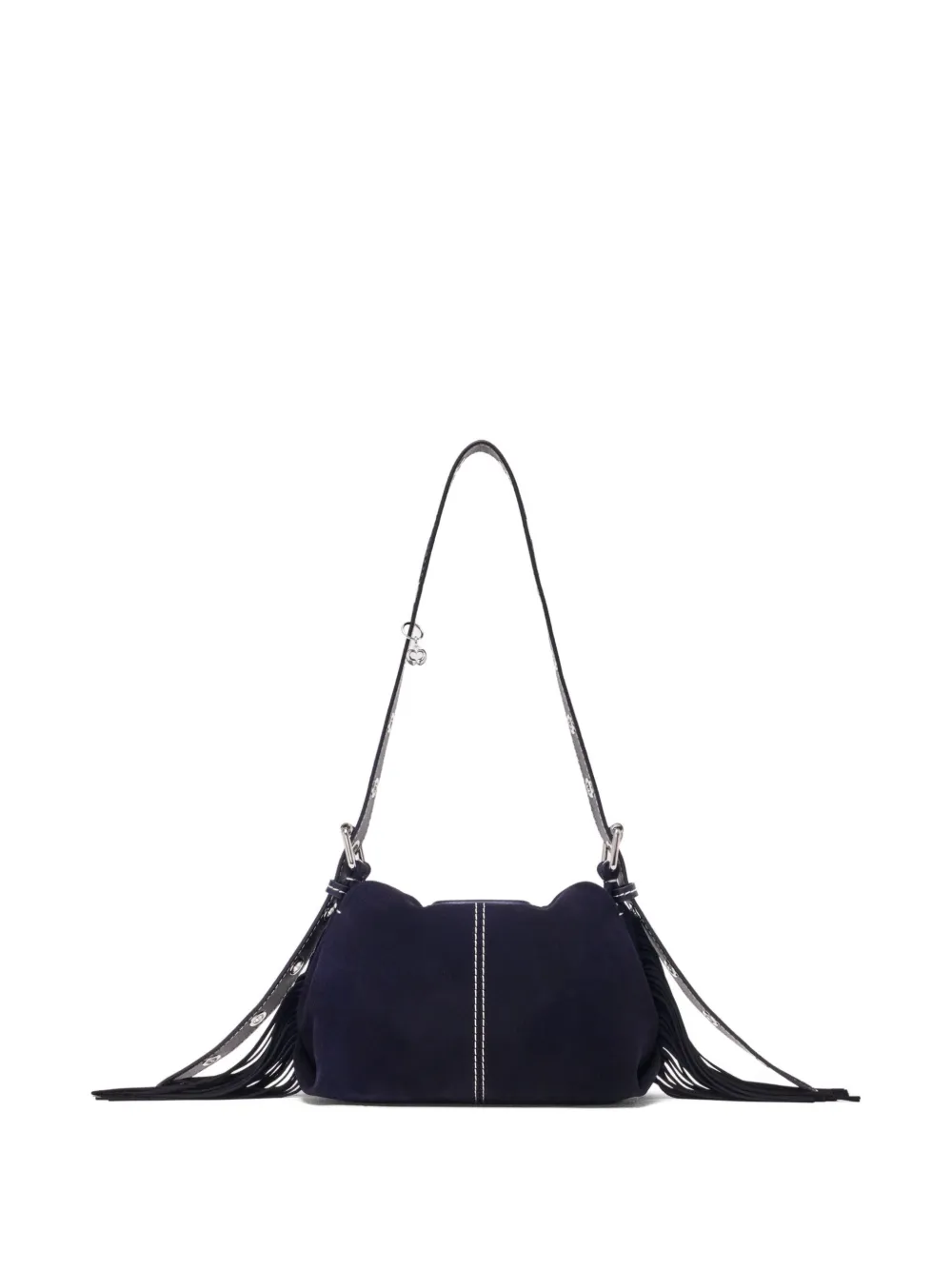  Maje Bolso Shopper Con Flecos - Azul 