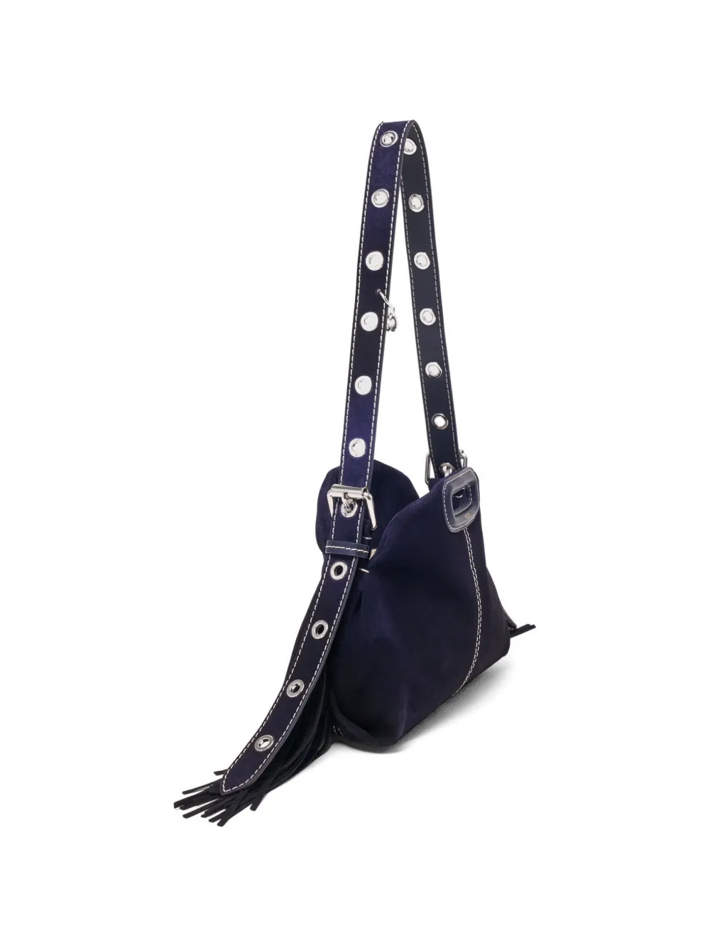 Maje Bolso Shopper Con Flecos - Azul 