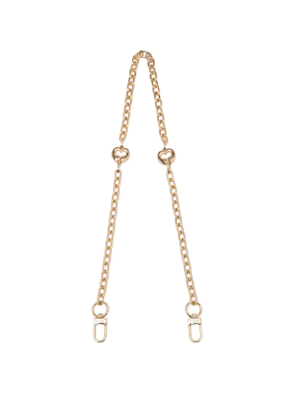 Maje Korte schouderband met metalen ketting Goud