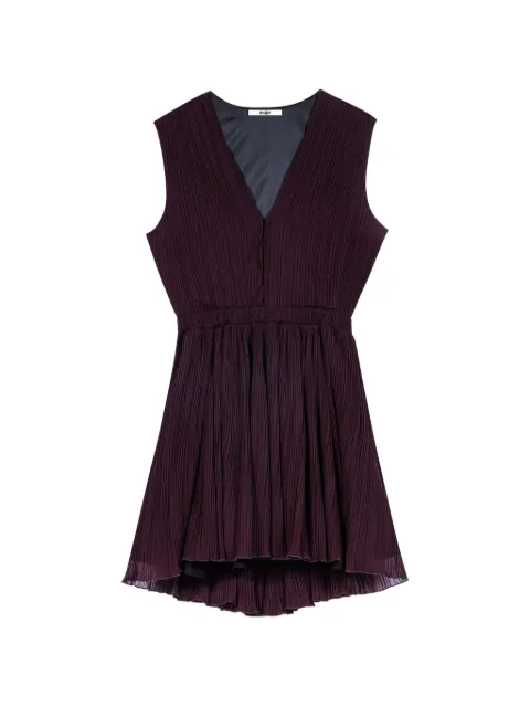 Maje plissé cut-out mini dress