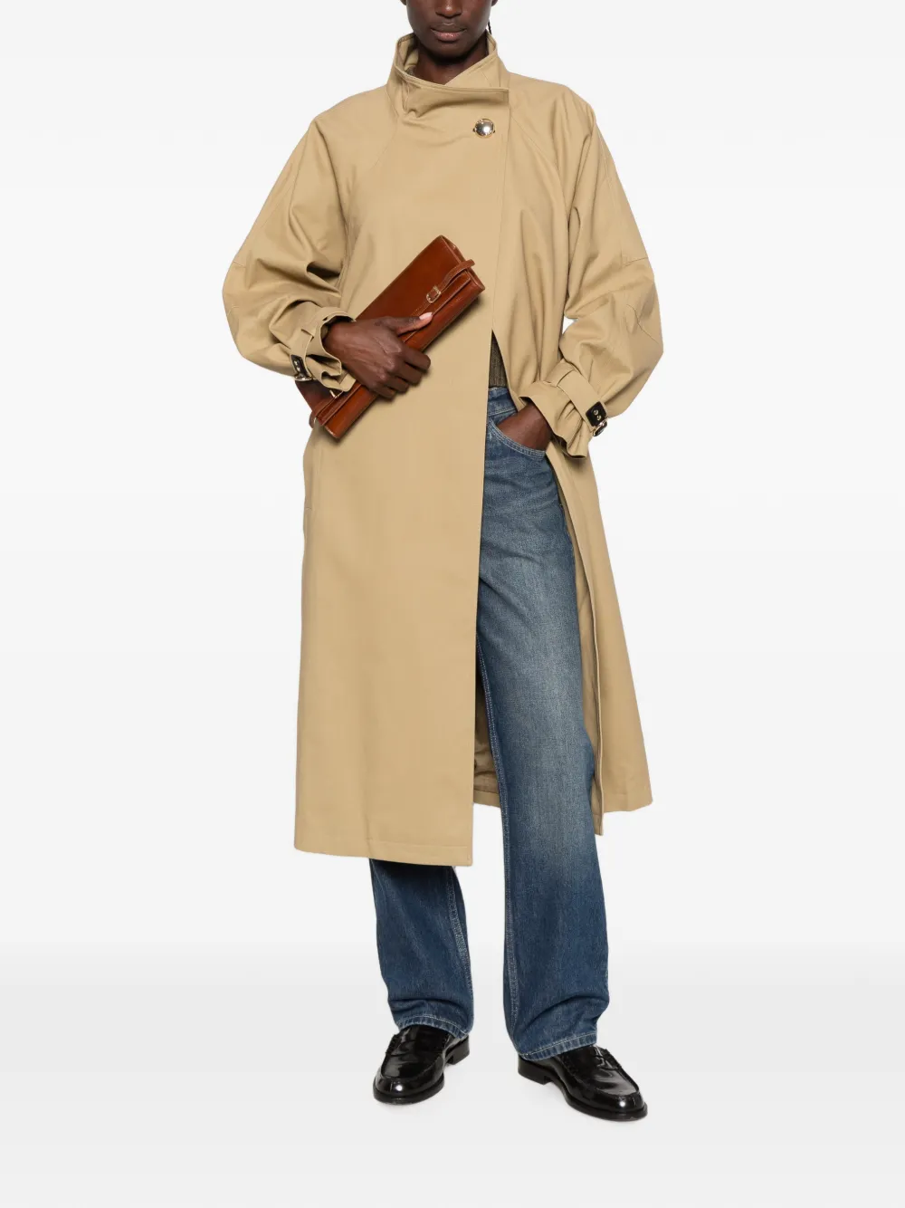 Maje Trenchcoat met ceintuur Beige