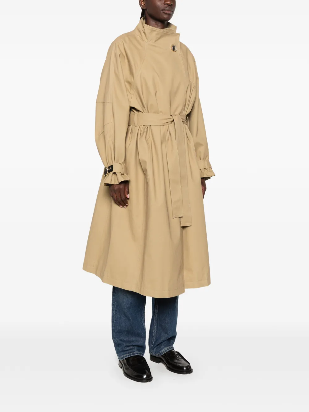 Maje Trenchcoat met ceintuur Beige