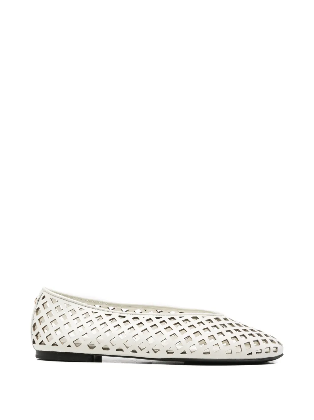 Maje cut-out leather ballet flats - Weiß