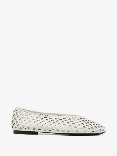 Maje cut-out leather ballet flats