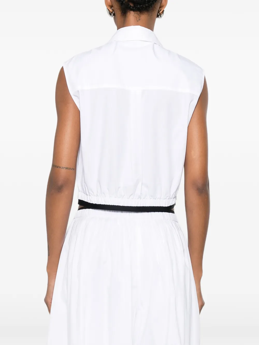 Maje Cropped poloshirt Wit