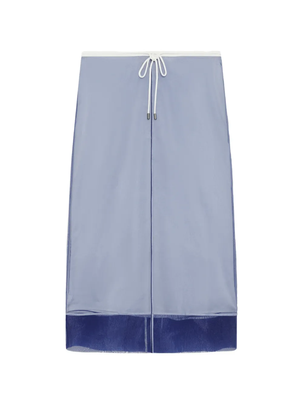 Maje x Blanca Miró drawstring-fastening straight midi skirt - Blu