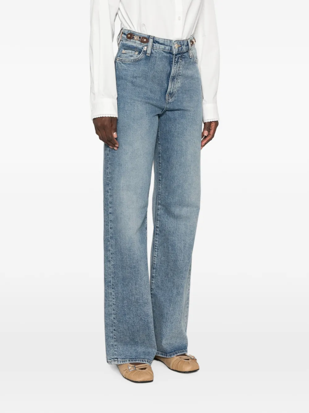 Maje Broek met gesp Blauw