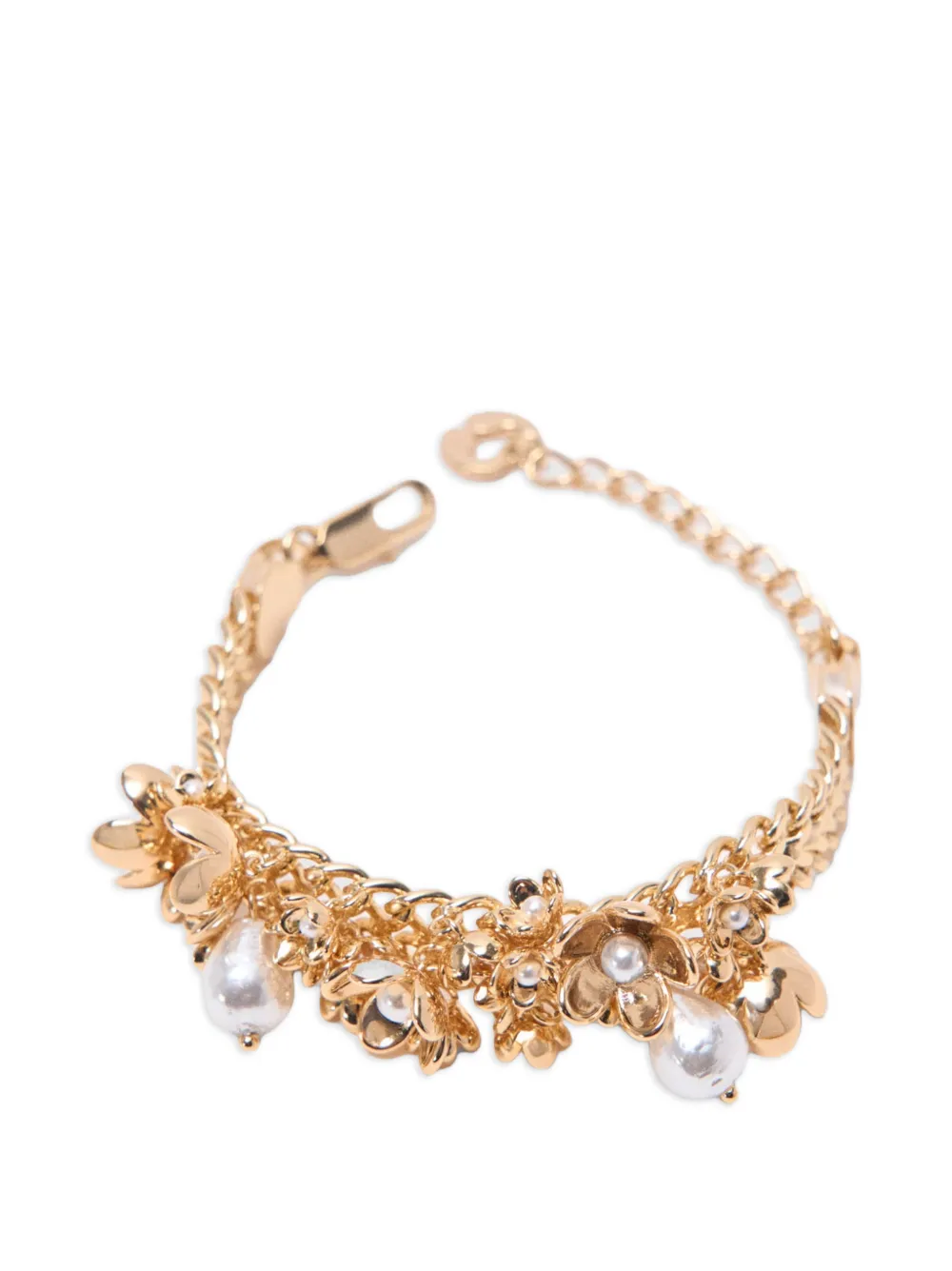 Maje asymmetric wide chain bracelet - Oro