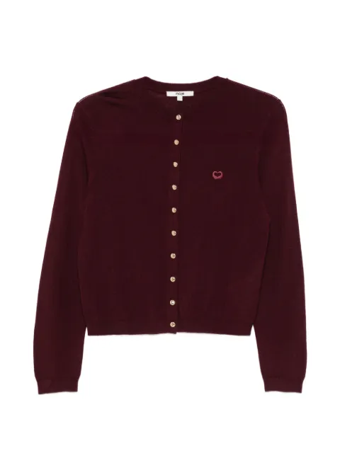 Maje button-fatening embroidered cardigan