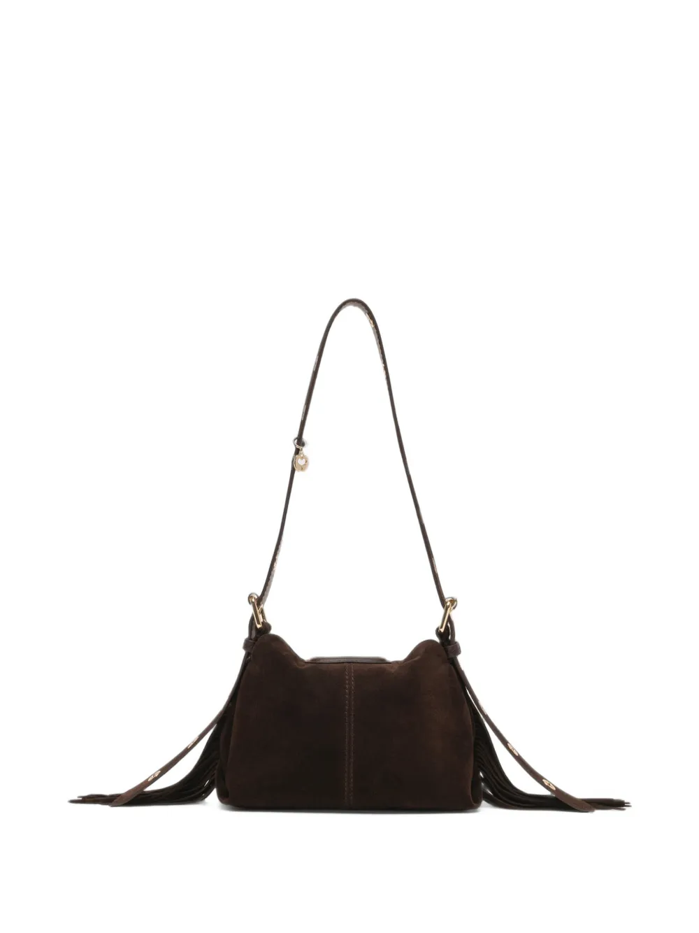 Maje Miss M suède leren mini-tas Bruin