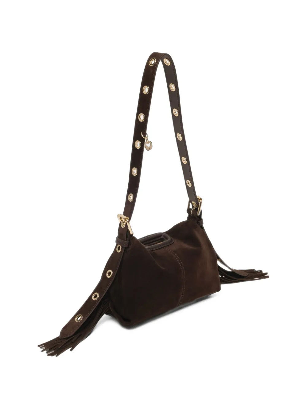 Maje Miss M suède leren mini-tas Bruin