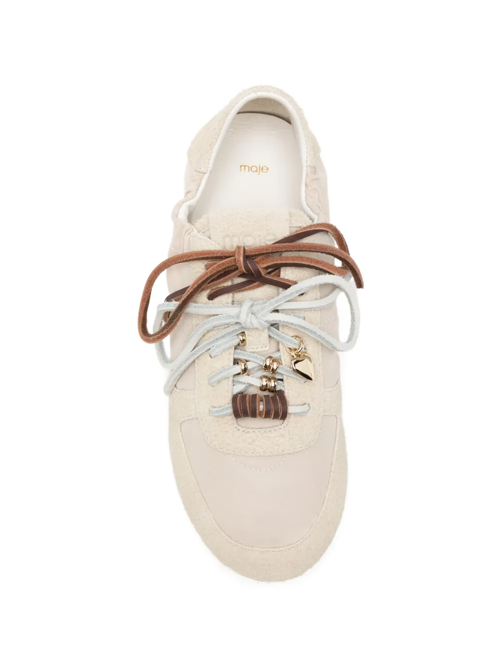 Maje Sneakers verfraaid met kralen Beige