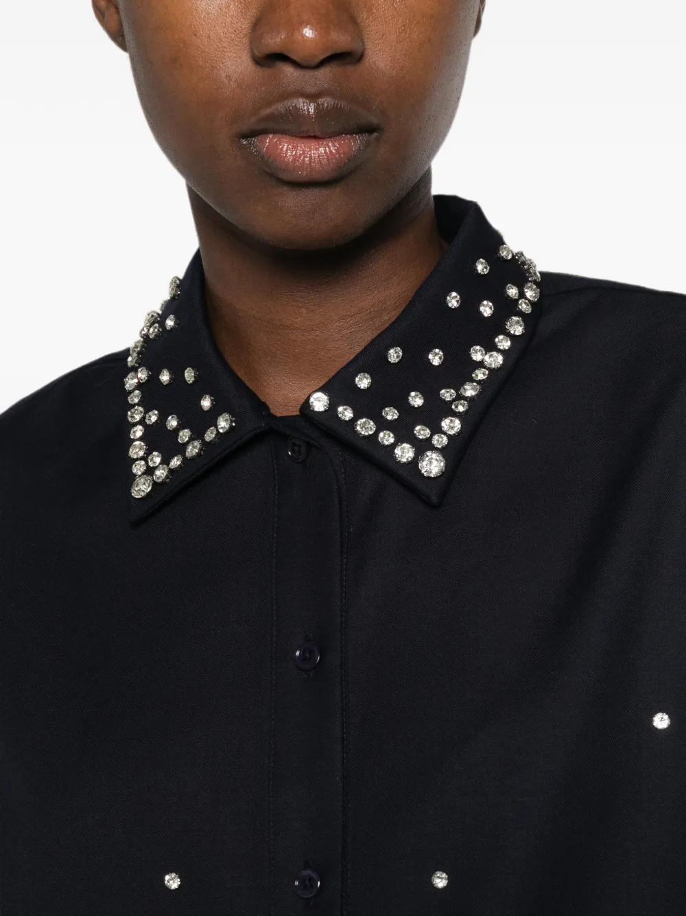 Maje Cropped blouse Blauw