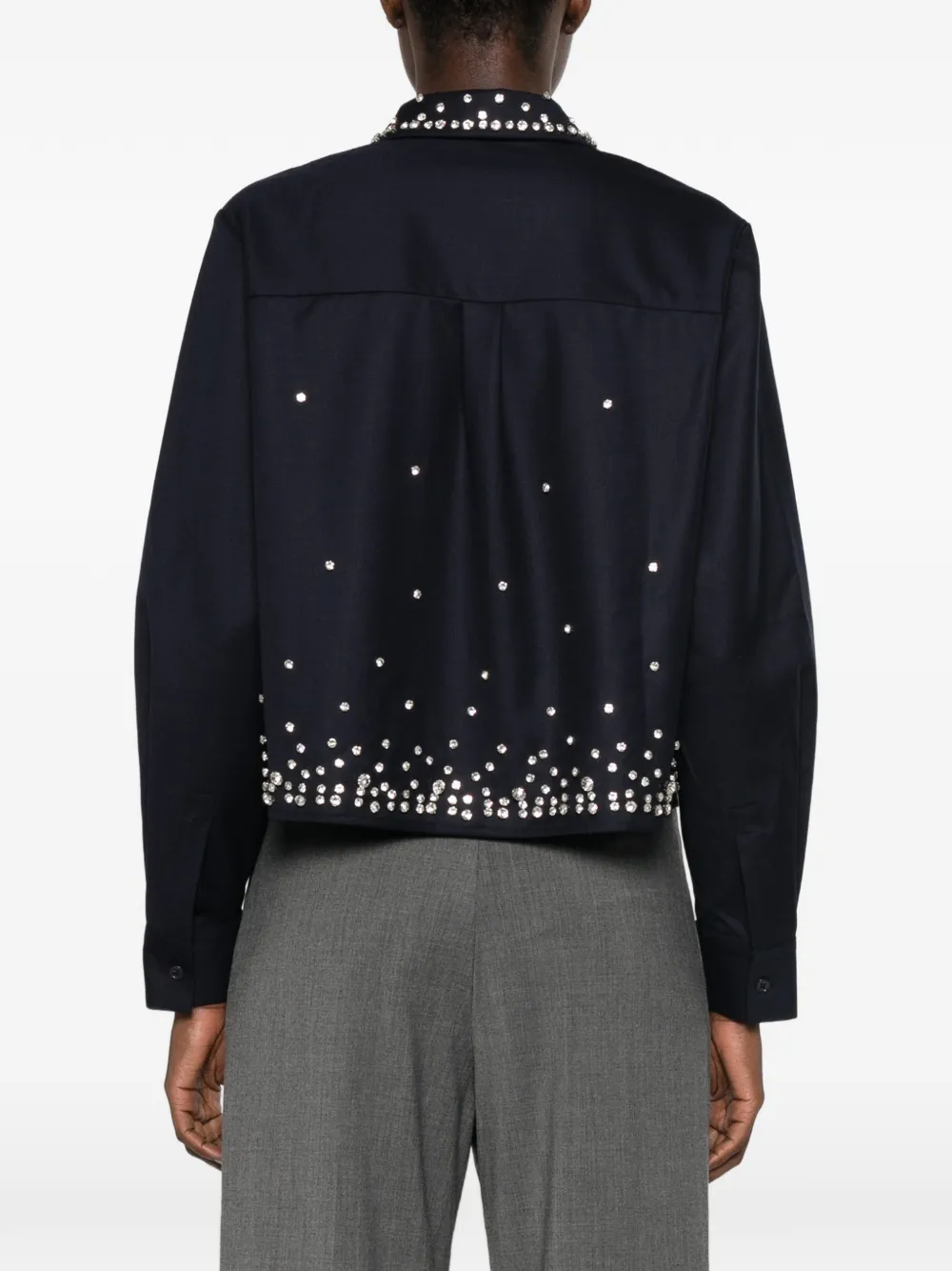 Maje Cropped blouse Blauw