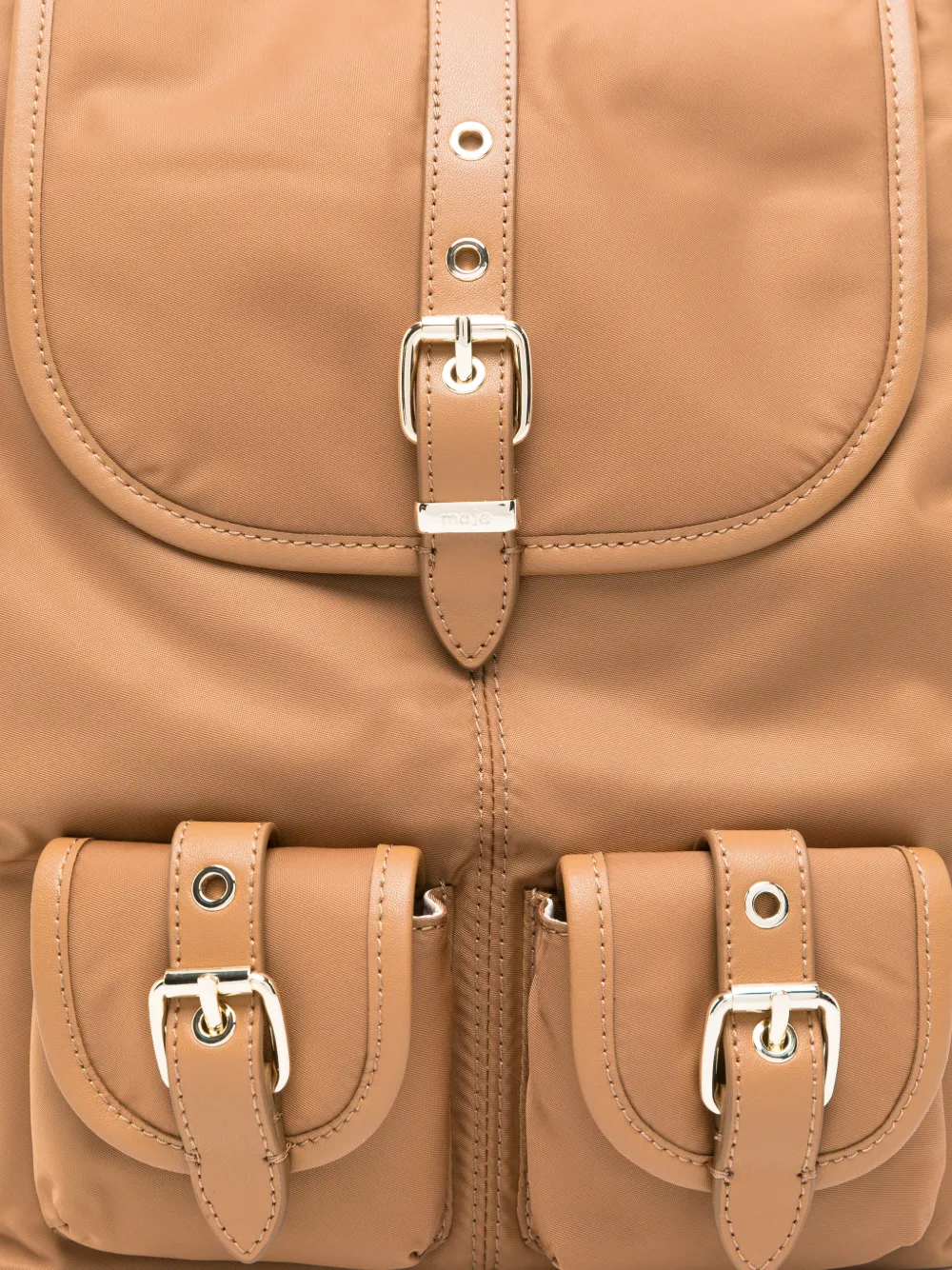 Maje Rugzak met gespdetail Bruin