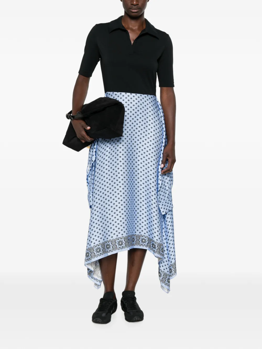 Maje Jurk met bloemenprint Blauw