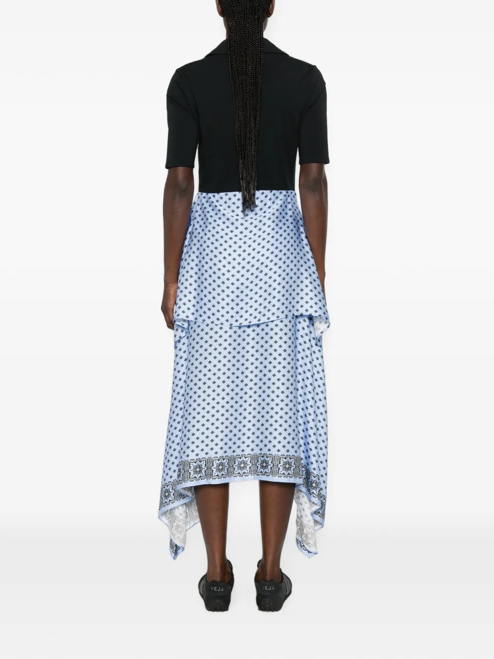 Maje Jurk met bloemenprint Blauw