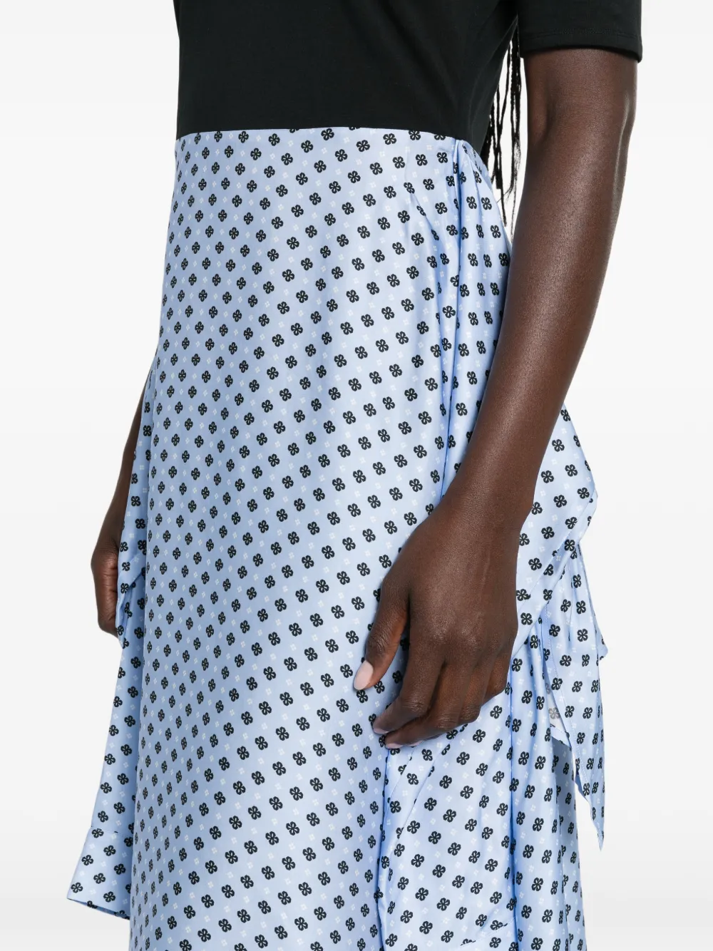 Maje Jurk met bloemenprint Blauw