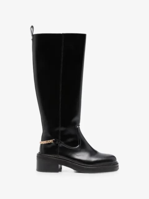 Maje Heitor round-toe chain-detail boots