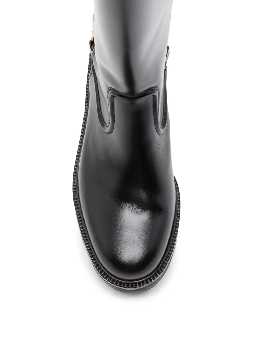 Maje Heitor round-toe chain-detail boots Zwart