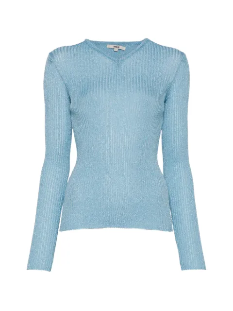 Maje sudadera de canalé con cuello en V