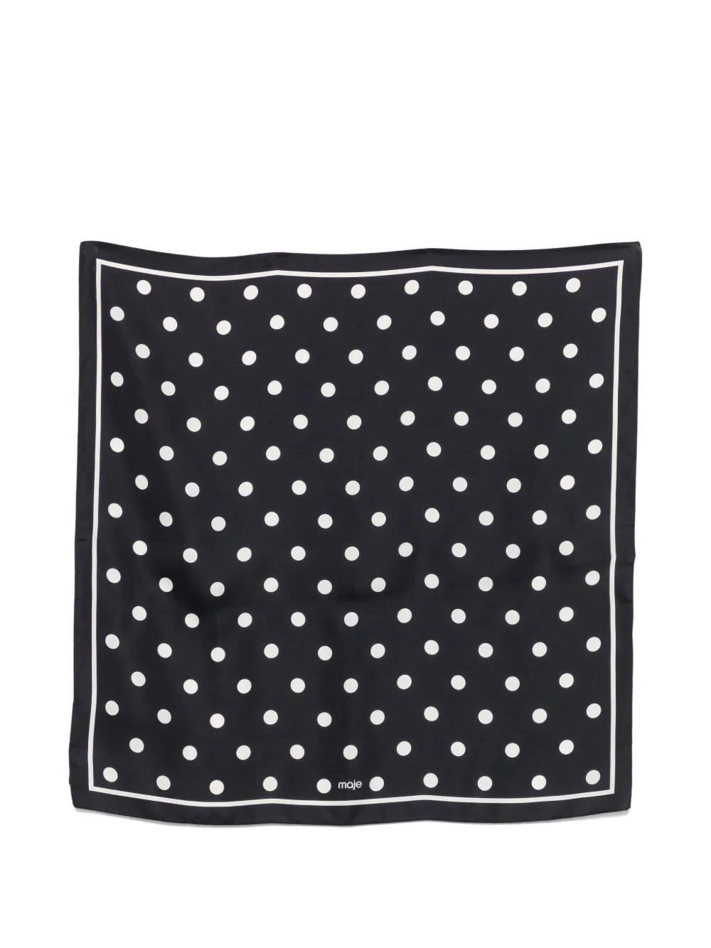 Maje polka-dot silk scarf - Blu