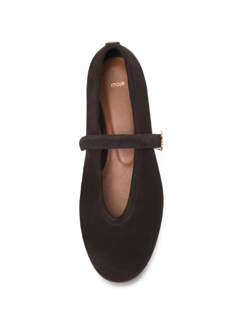 Maje suede ballet flats Bruin