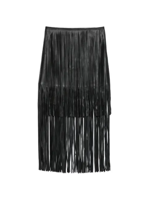 Maje fringe-detail midi skirt