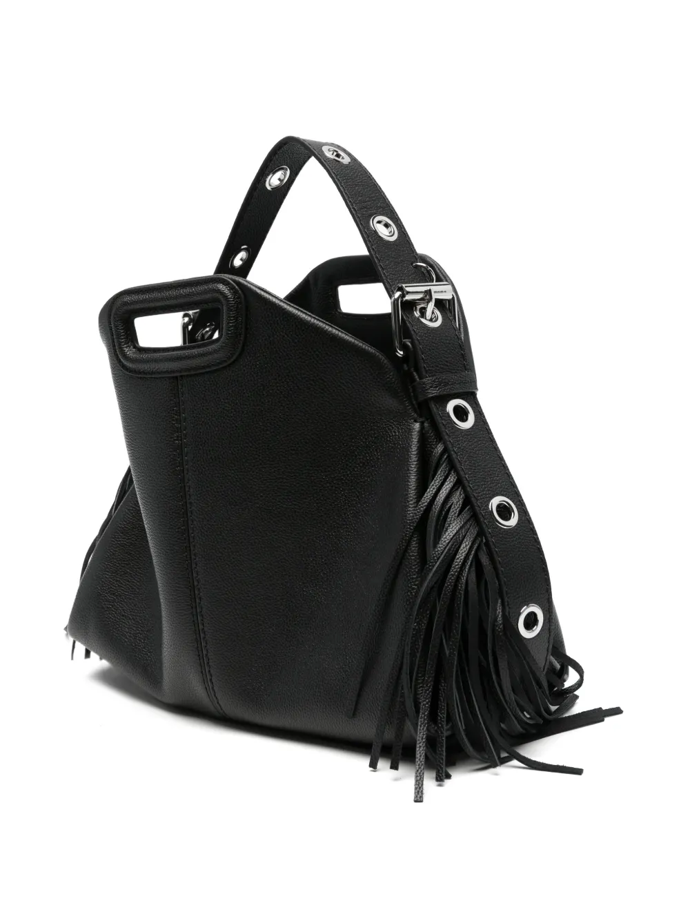 Maje Shopper met franje Zwart