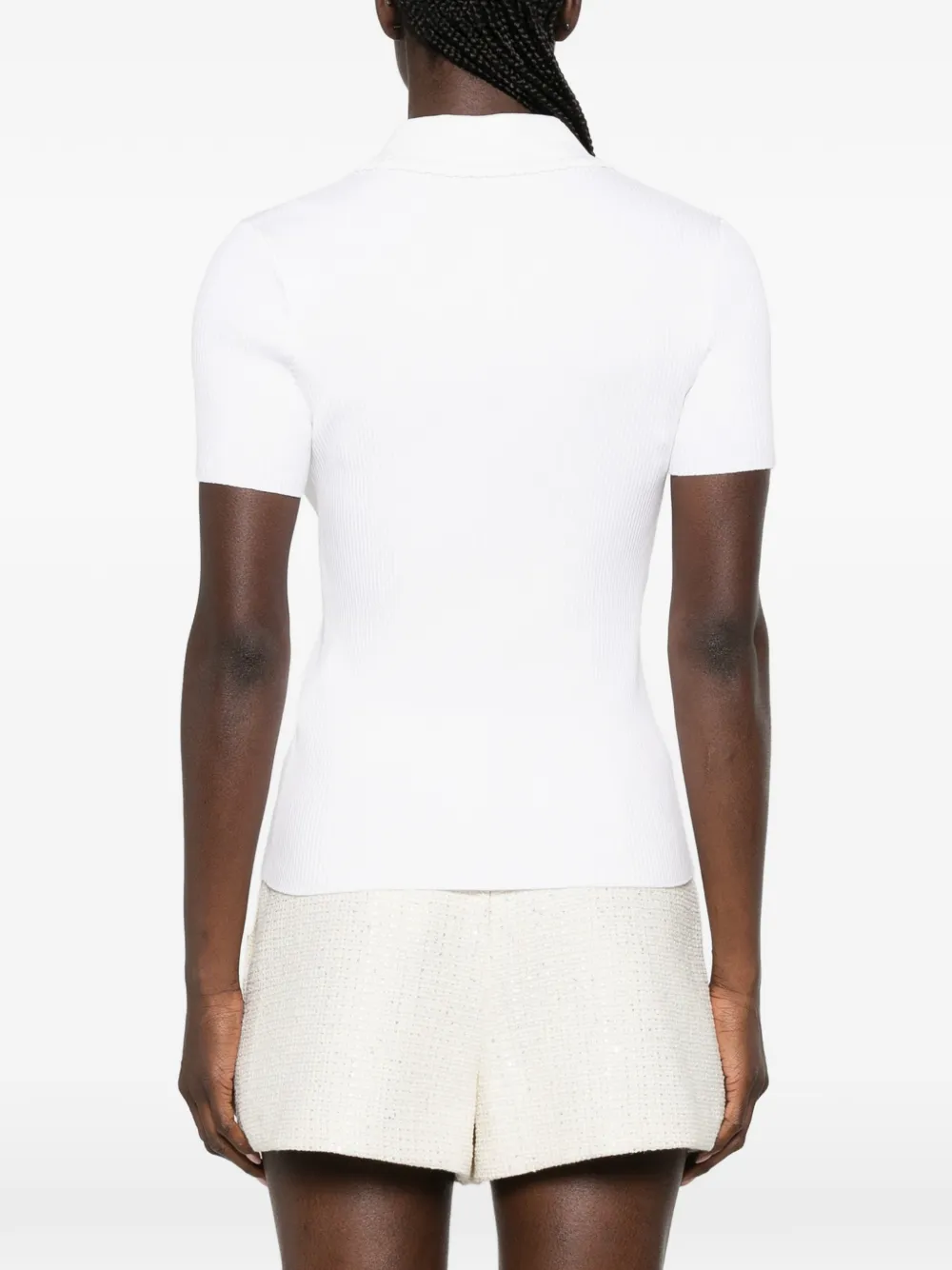 Maje Ribgebreide polotop Beige