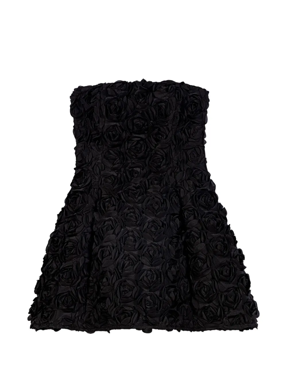 Maje floral-appliqué strapless mini dress