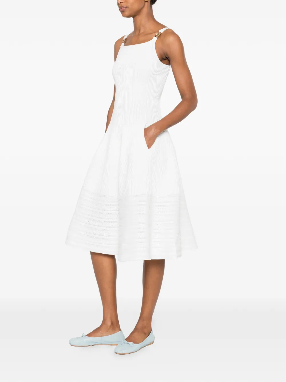 Maje Gebreide maxi-jurk Wit