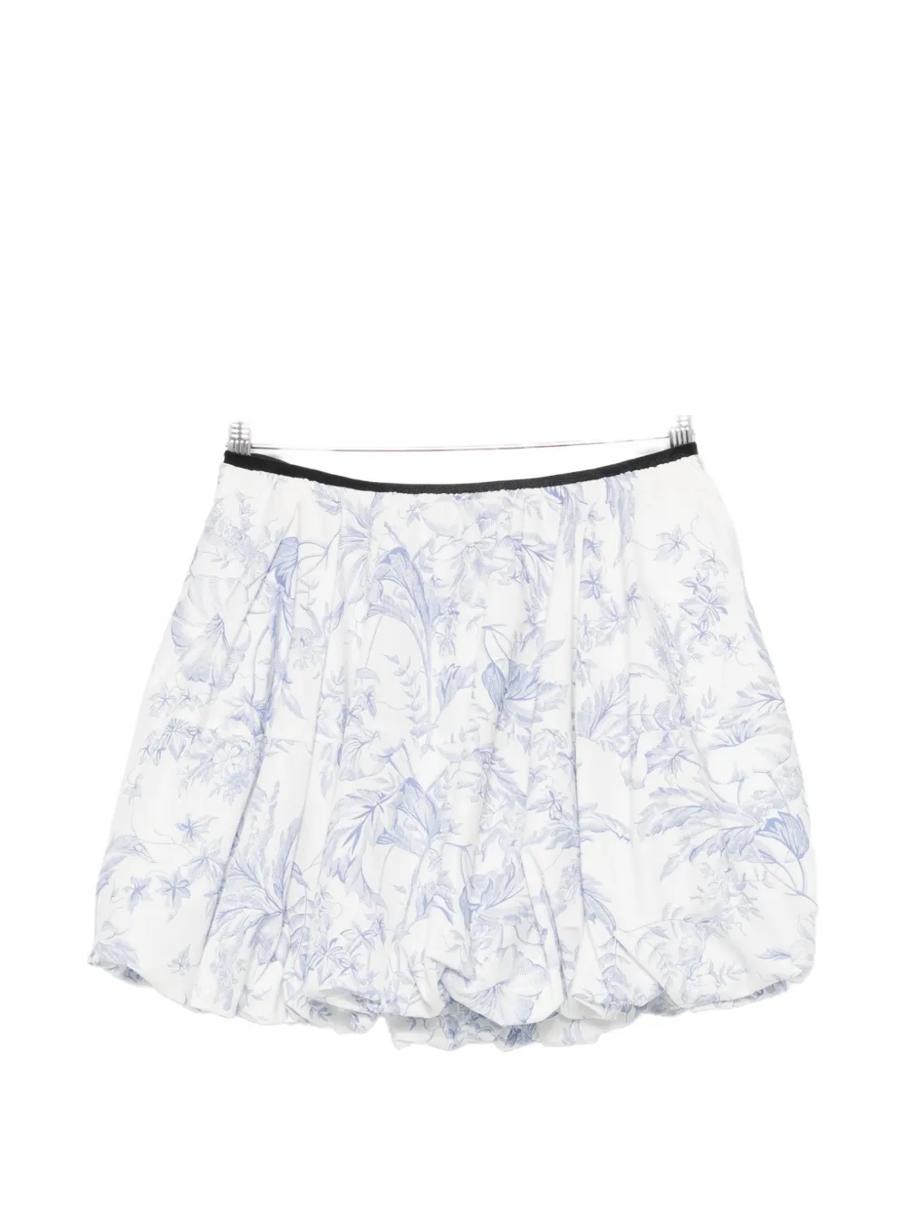 Maje floral-print bubble mini skirt - Bianco