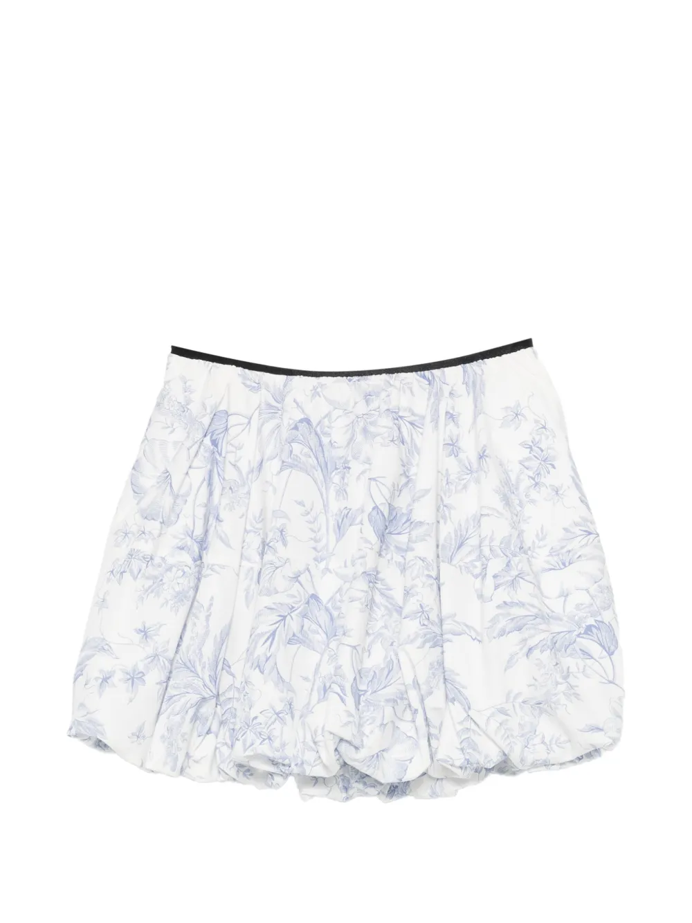 Maje floral-print bubble mini skirt - Bianco