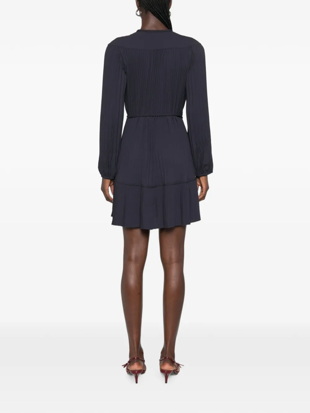 Maje Jurk met striksluiting Blauw
