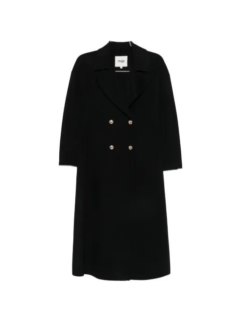 Maje double-breasted tailored-collar coat
